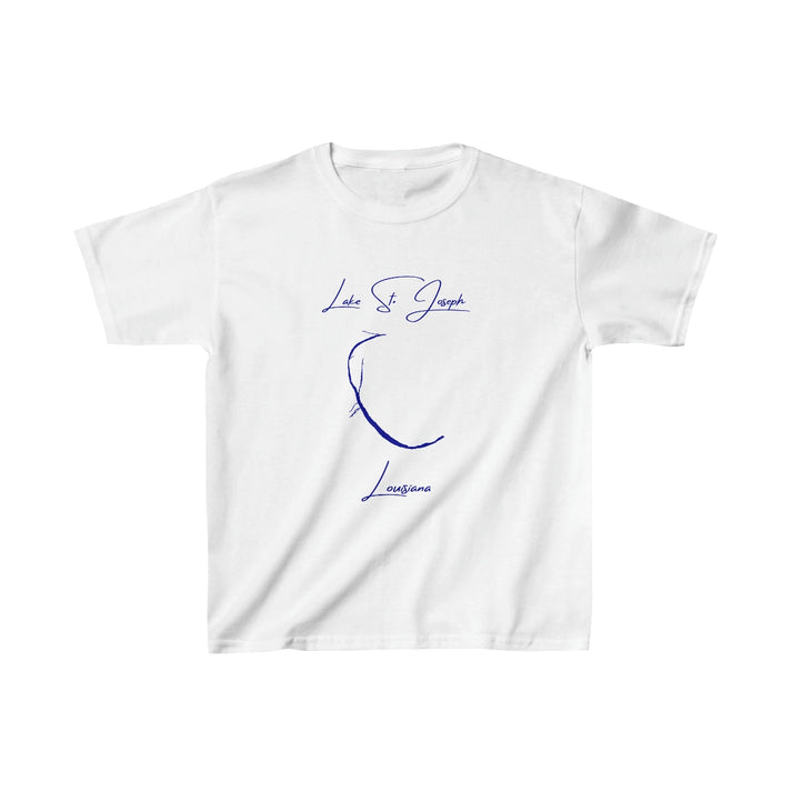 Louisiana  Lake  St.  Joseph  Youth  T-shirt  front  position  view  from  front  white.webp