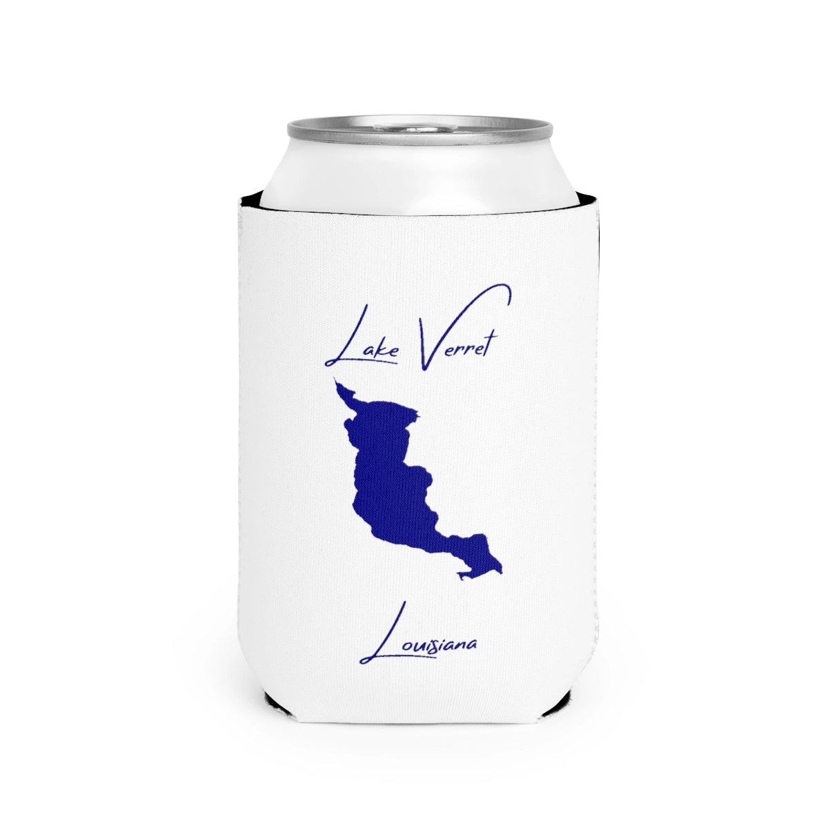 Louisiana  Lake  Verret  Can  Koozie  front  position  view  from  front-2  white.webp