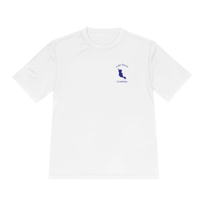 Louisiana  Lake  Verret  Moisture  Wicking  Tee  front  position  view  from  front  white.webp