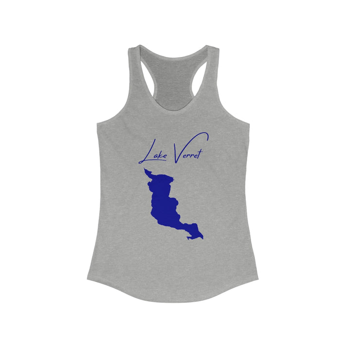Louisiana  Lake  Verret  Racerback-Tank  front  position  view  from  front  heather  grey.webp
