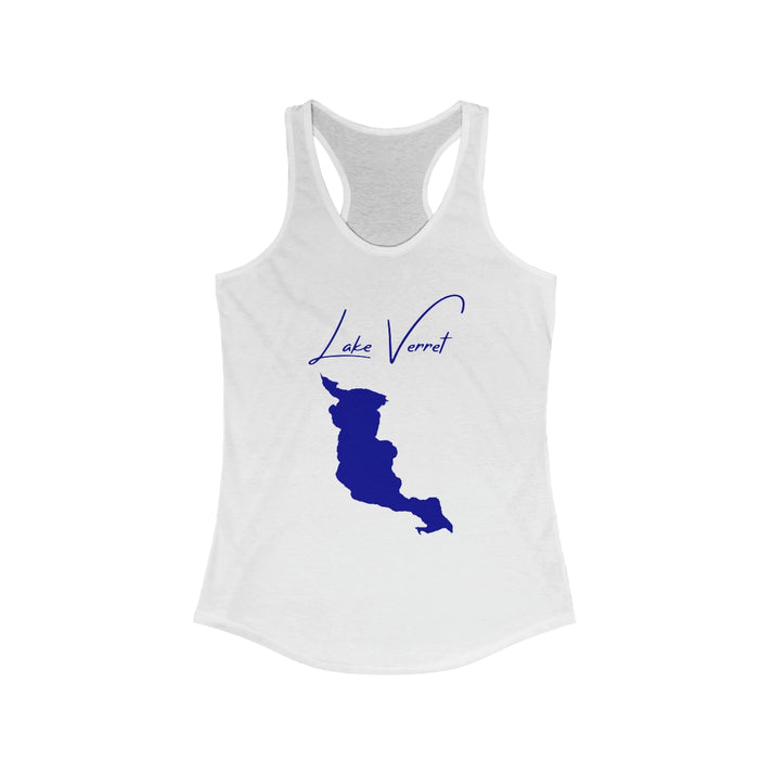 Louisiana  Lake  Verret  Racerback-Tank  front  position  view  from  front  solid  white.webp