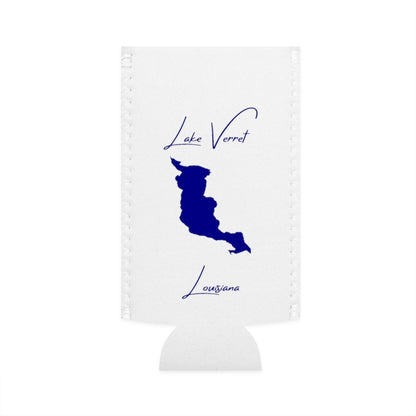 Louisiana  Lake  Verret  Slim  Can  Koozie  front  position  view  from  flat-front  white.webp