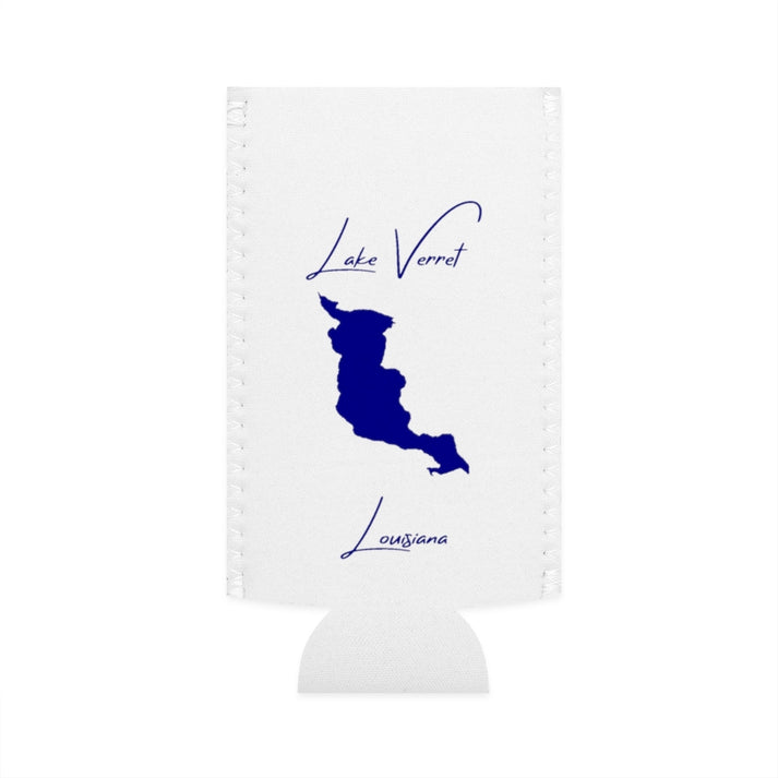 Louisiana  Lake  Verret  Slim  Can  Koozie  front  position  view  from  flat-front  white.webp