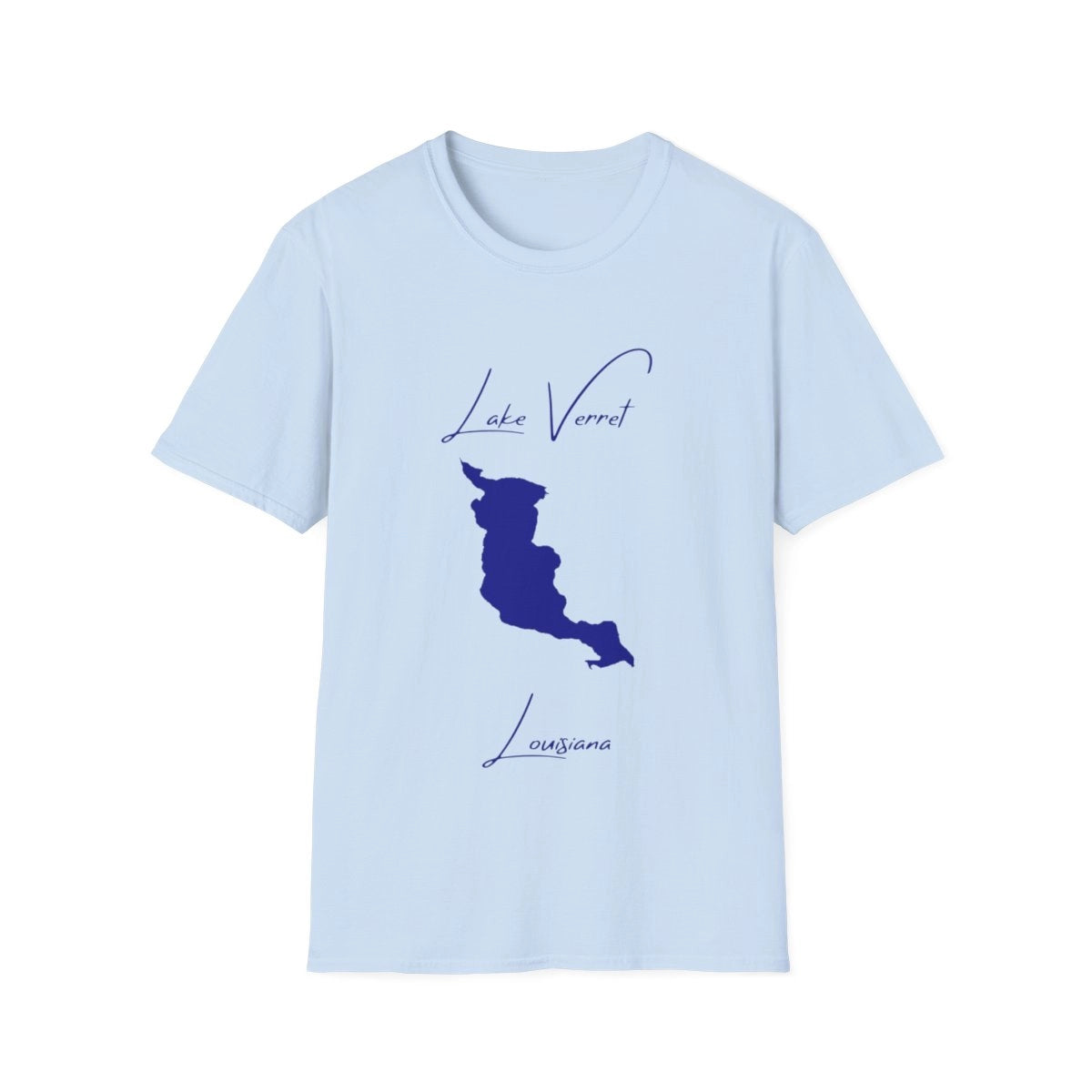Louisiana  Lake  Verret  T-shirt  front  position  view  from  front  light  blue.webp