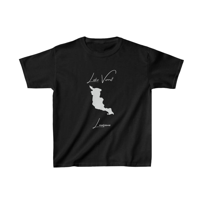 Louisiana  Lake  Verret  Youth  T-shirt  front  position  view  from  front  black.webp