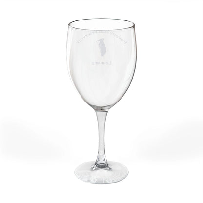 Louisiana  Poverty  Point  Reservoir  Engraved  Wine  Glass  other  position  view  from  back  10.5oz.webp