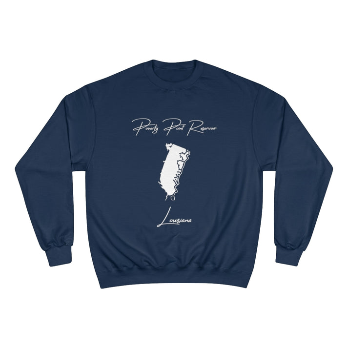 Louisiana  Poverty  Point  Reservoir  Sweatshirt  front  position  view  from  front  navy.webp