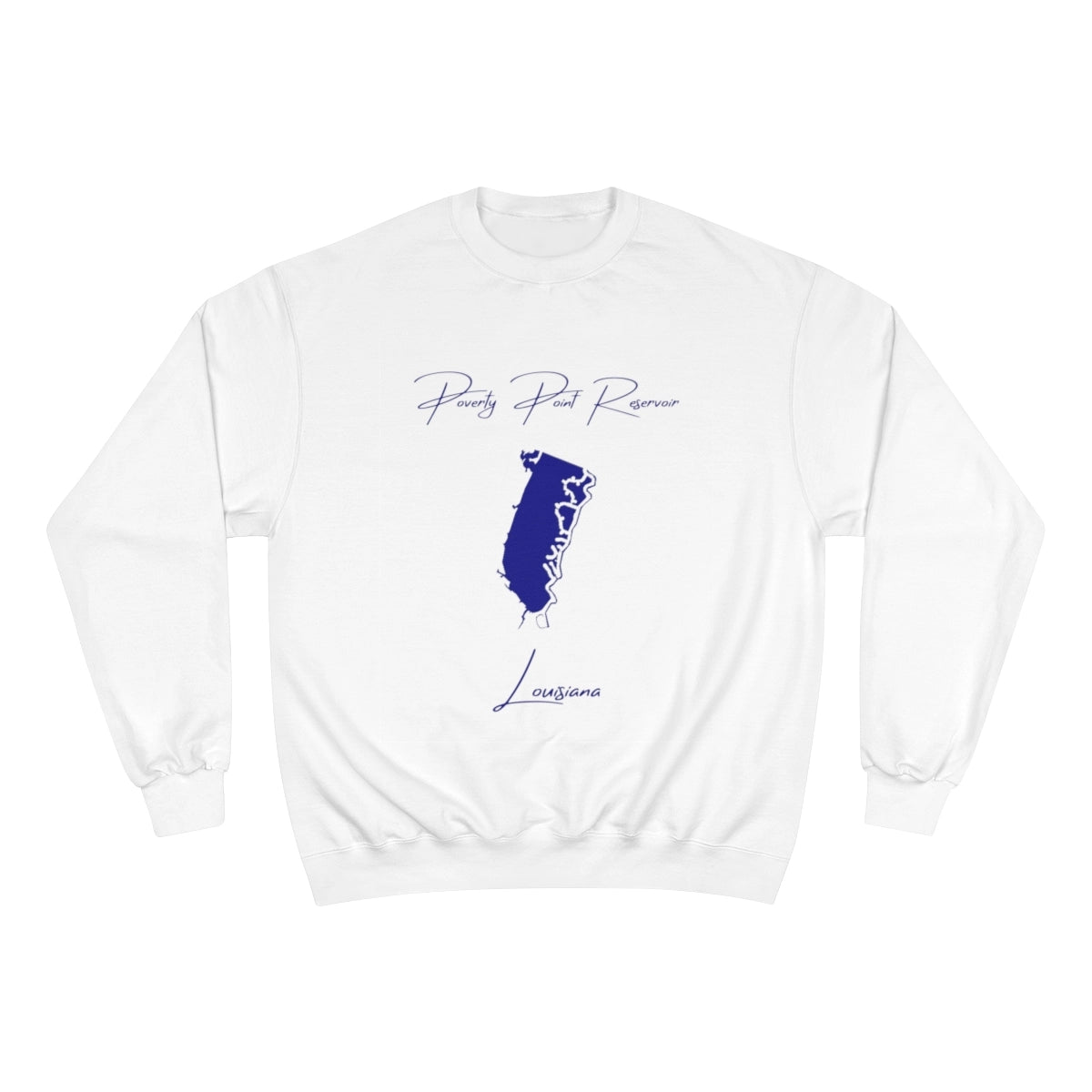 Louisiana  Poverty  Point  Reservoir  Sweatshirt  front  position  view  from  front  white.webp