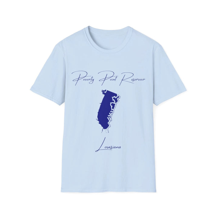 Louisiana  Poverty  Point  Reservoir  T-shirt  front  position  view  from  front  light  blue.webp
