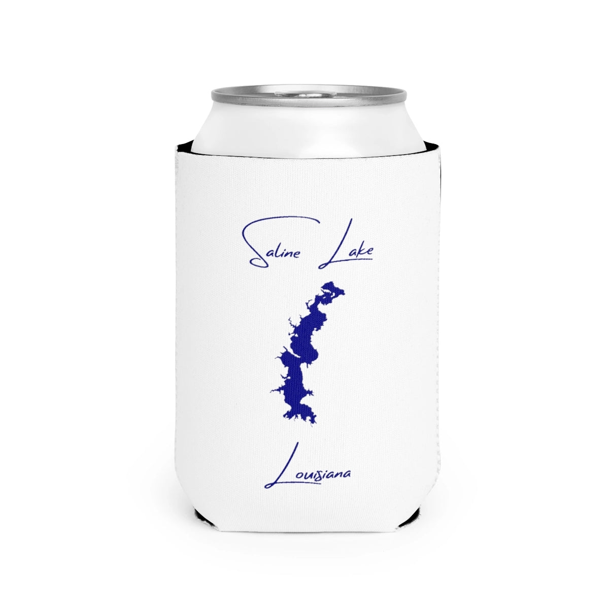 Louisiana  Saline  Lake  Can  Koozie  front  position  view  from  front-2  white.webp