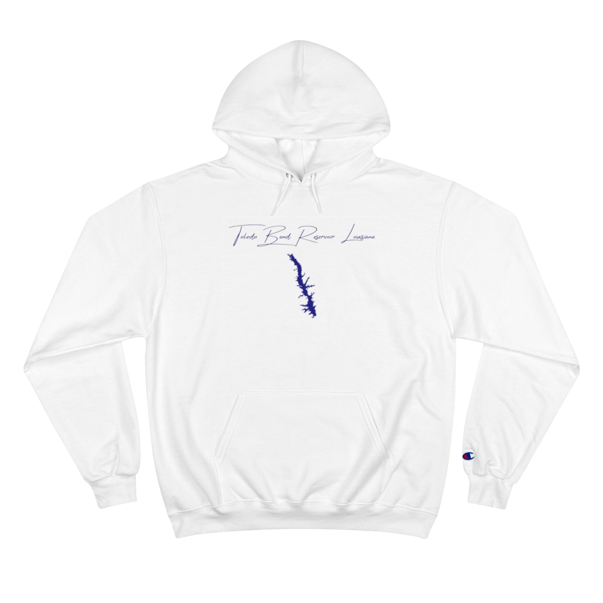 Louisiana  Toledo  Bend  Reservoir  Hoodie  front  position  view  from  front  white.webp