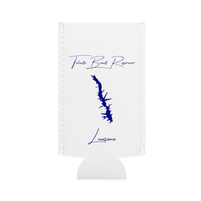 Louisiana  Toledo  Bend  Reservoir  Slim  Can  Koozie  front  position  view  from  flat-front  white.webp