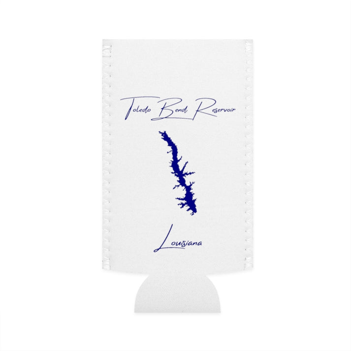 Louisiana  Toledo  Bend  Reservoir  Slim  Can  Koozie  front  position  view  from  flat-front  white.webp