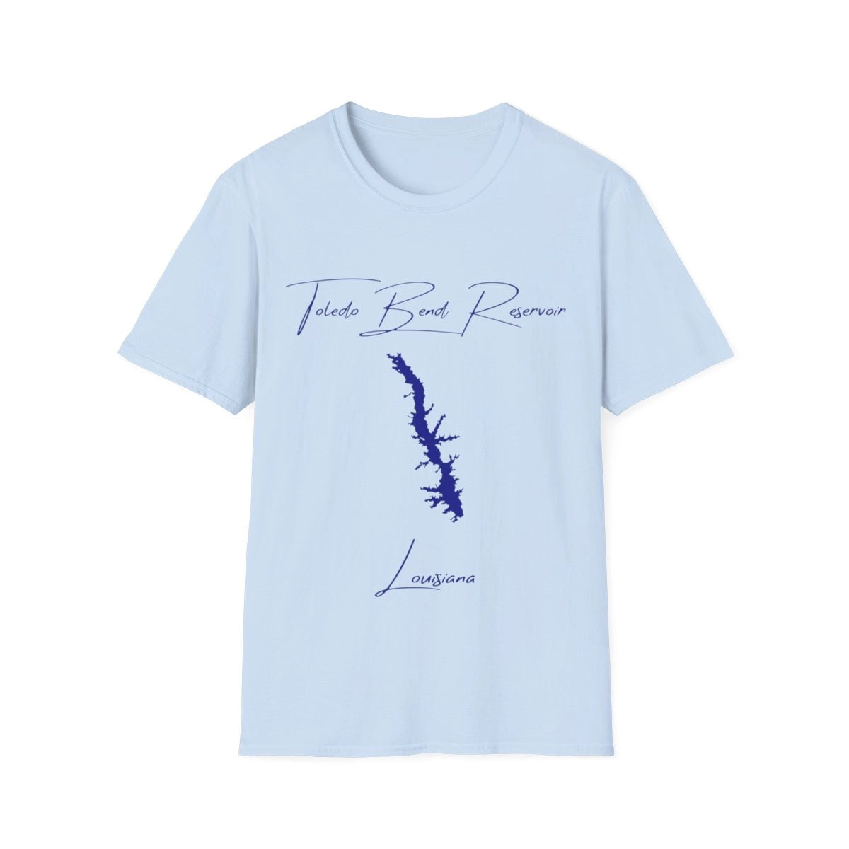 Louisiana  Toledo  Bend  Reservoir  T-shirt  front  position  view  from  front  light  blue.webp