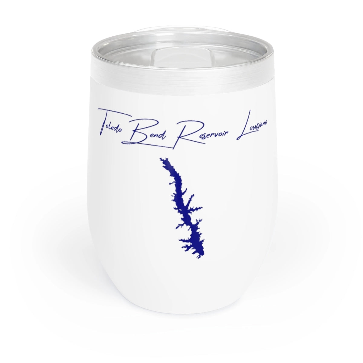 Louisiana  Toledo  Bend  Reservoir  Wine  Tumbler  front  position  view  from  front  white.webp
