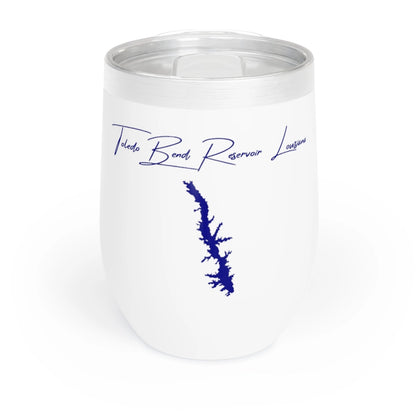 Louisiana  Toledo  Bend  Reservoir  Wine  Tumbler  front  position  view  from  front  white.webp