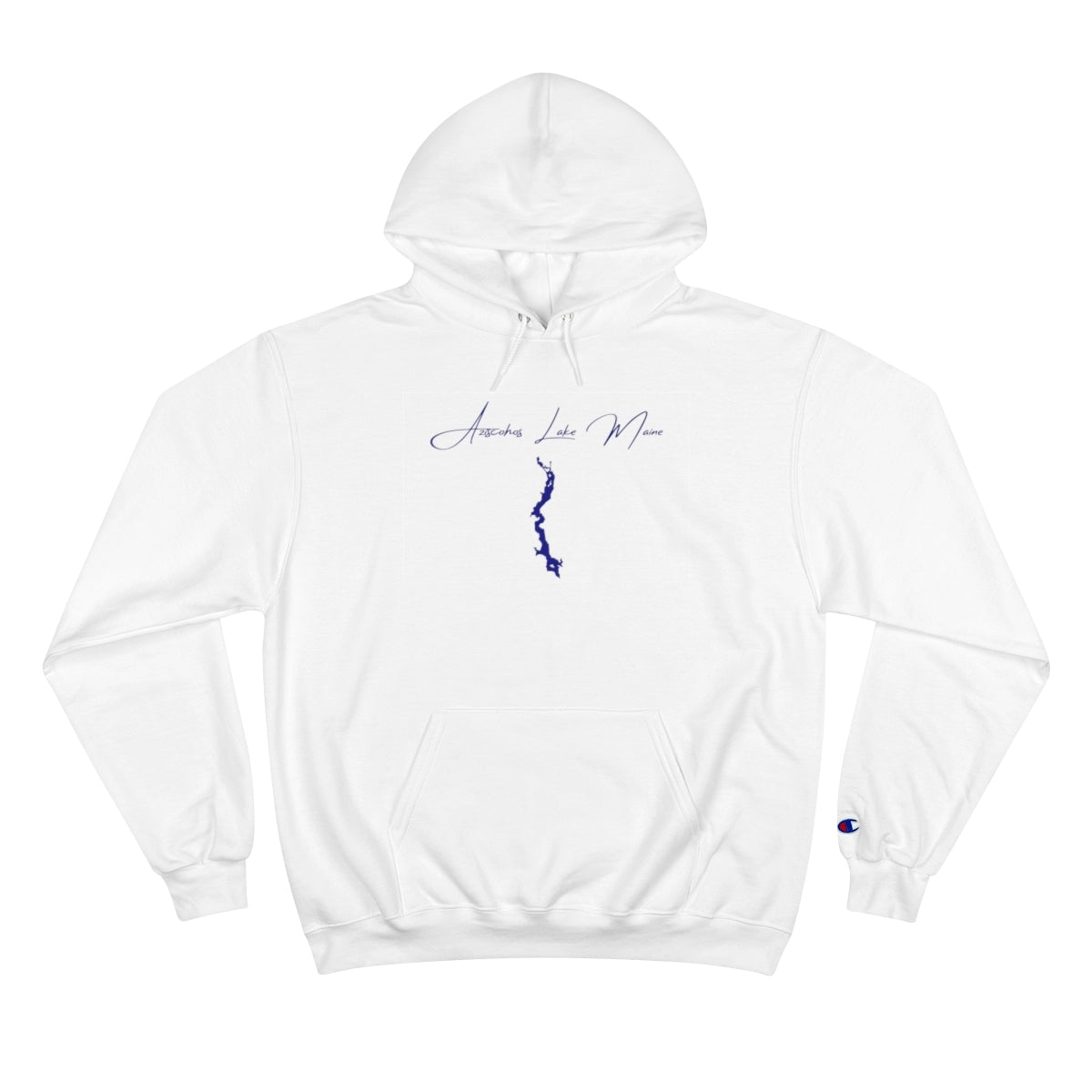 Maine  Aziscohos  Lake  Hoodie  front  position  view  from  front  white.webp
