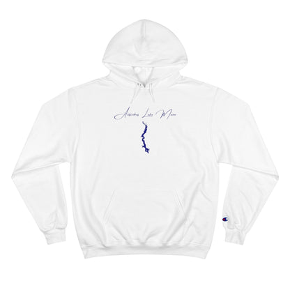 Maine  Aziscohos  Lake  Hoodie  front  position  view  from  front  white.webp