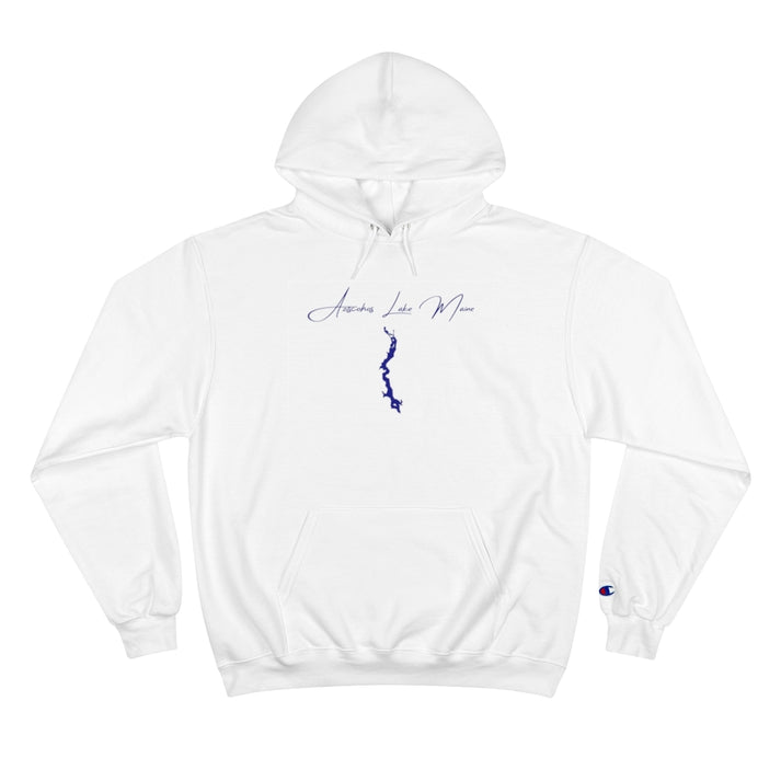 Maine  Aziscohos  Lake  Hoodie  front  position  view  from  front  white.webp