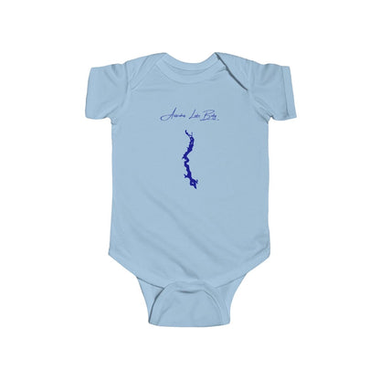 Maine  Aziscohos  Lake  Onesie  front  position  view  from  front  light  blue.webp
