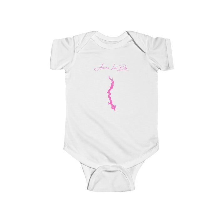 Maine  Aziscohos  Lake  Onesie  front  position  view  from  front  white.webp