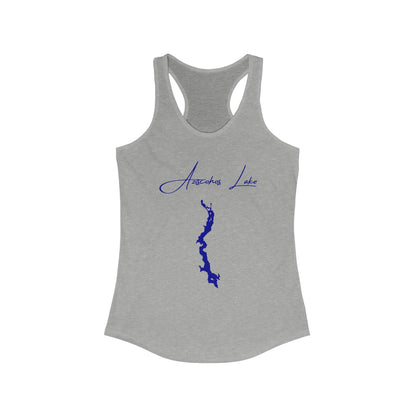 Maine  Aziscohos  Lake  Racerback-Tank  front  position  view  from  front  heather  grey.webp