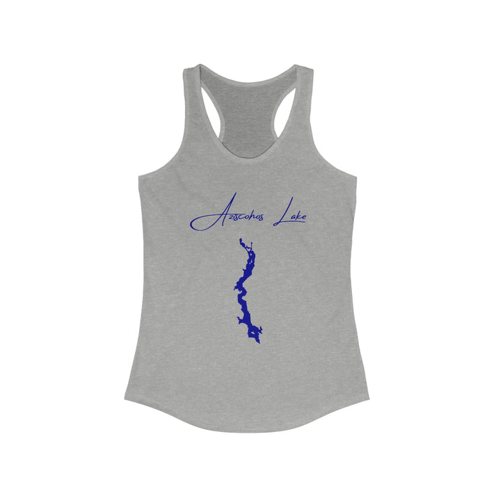 Maine  Aziscohos  Lake  Racerback-Tank  front  position  view  from  front  heather  grey.webp
