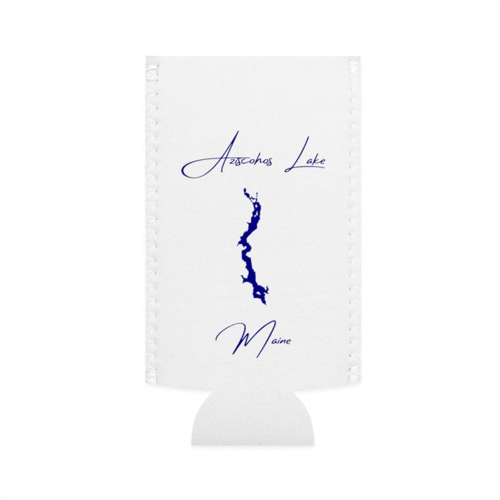 Maine  Aziscohos  Lake  Slim  Can  Koozie  front  position  view  from  flat-front  white.webp