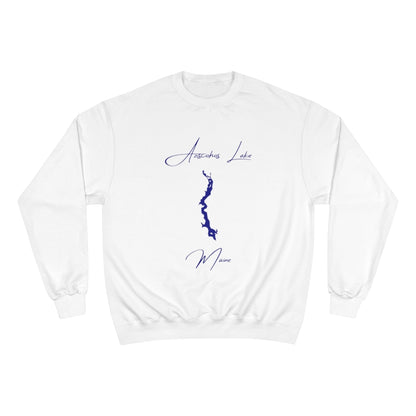 Maine  Aziscohos  Lake  Sweatshirt  front  position  view  from  front  white.webp