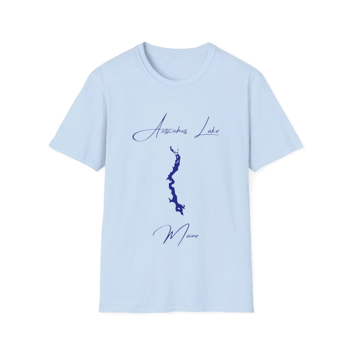 Maine  Aziscohos  Lake  T-shirt  front  position  view  from  front  light  blue.webp