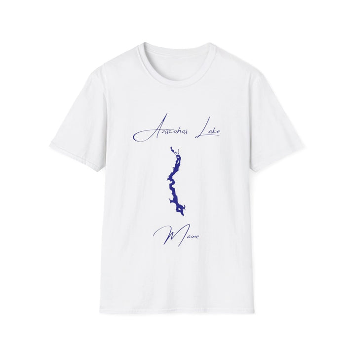 Maine  Aziscohos  Lake  T-shirt  front  position  view  from  front  white.webp