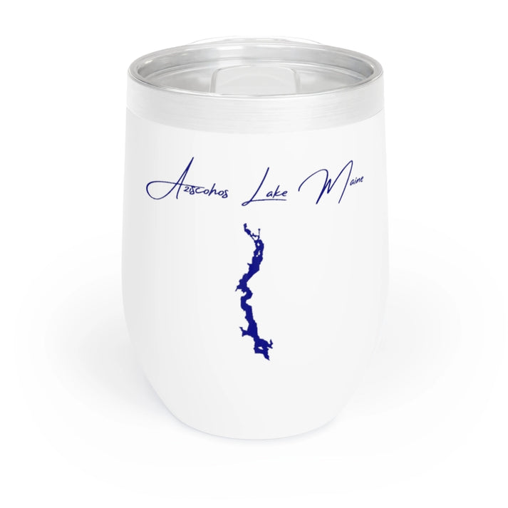 Maine  Aziscohos  Lake  Wine  Tumbler  front  position  view  from  front  white.webp
