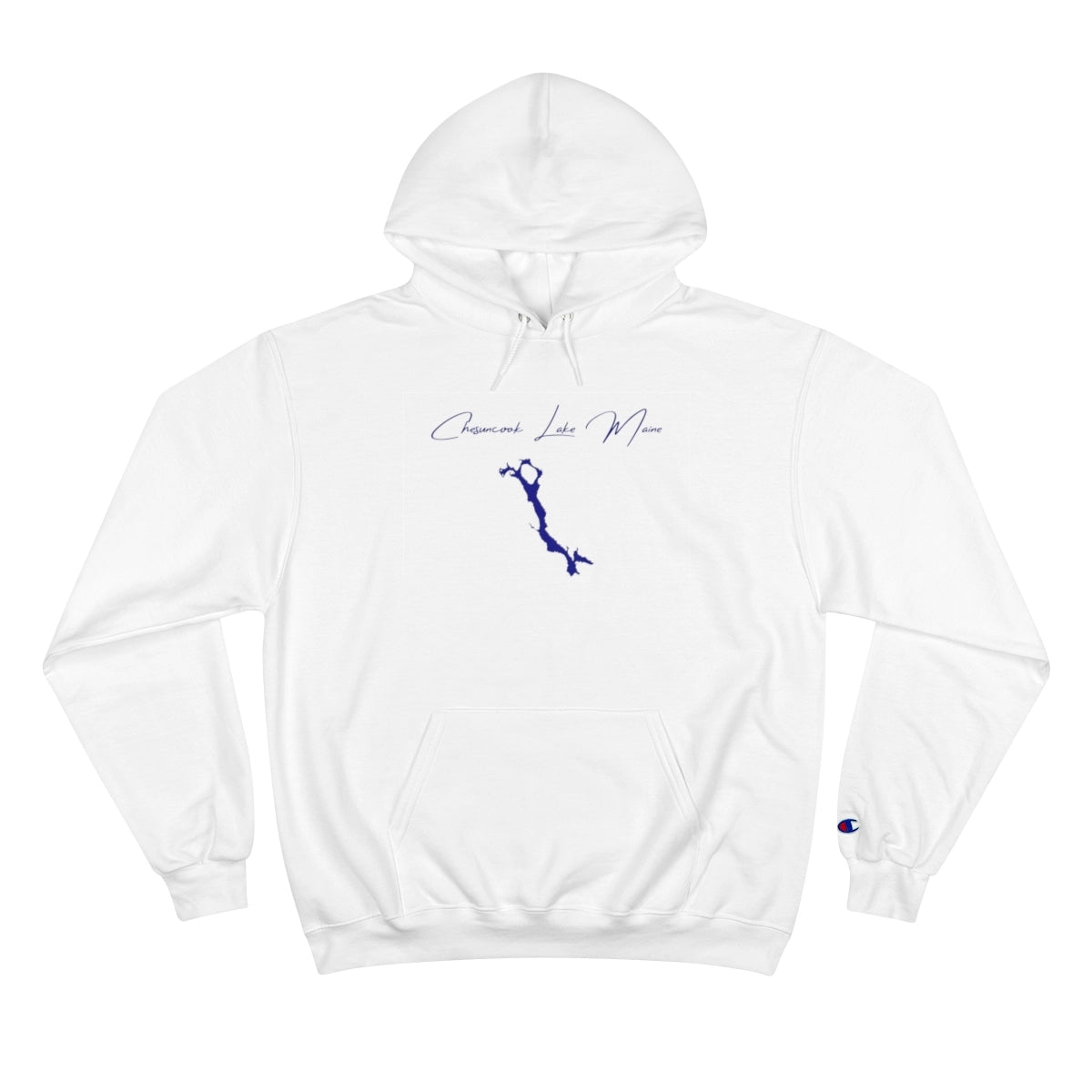 Maine  Chesuncook  Lake  Hoodie  front  position  view  from  front  white.webp