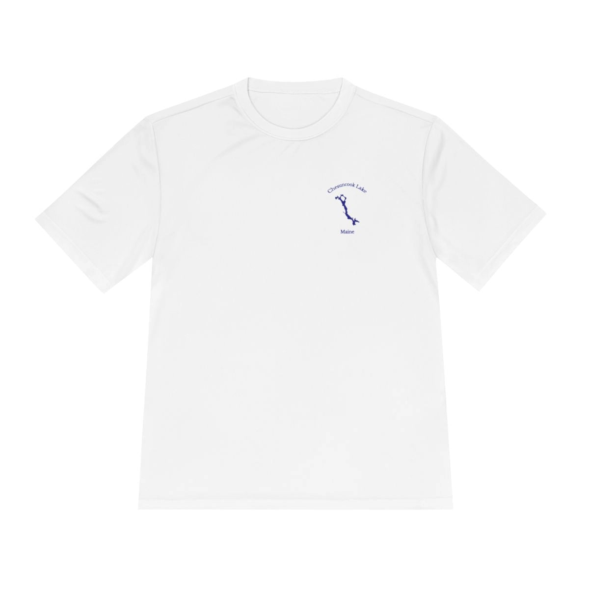 Maine  Chesuncook  Lake  Moisture  Wicking  Tee  front  position  view  from  front  white.webp