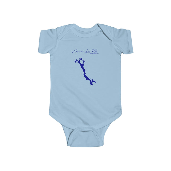 Maine  Chesuncook  Lake  Onesie  front  position  view  from  front  light  blue.webp