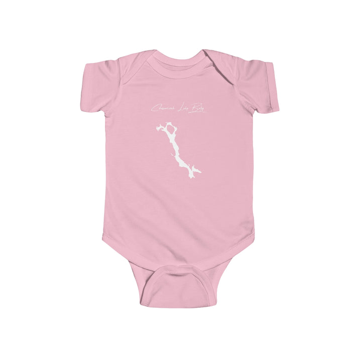 Maine  Chesuncook  Lake  Onesie  front  position  view  from  front  pink.webp