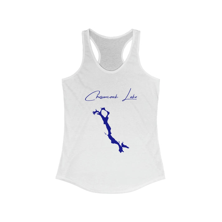 Maine  Chesuncook  Lake  Racerback-Tank  front  position  view  from  front  solid  white.webp