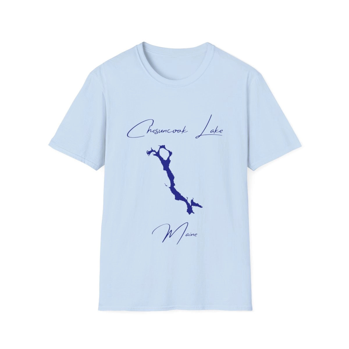 Maine  Chesuncook  Lake  T-shirt  front  position  view  from  front  light  blue.webp
