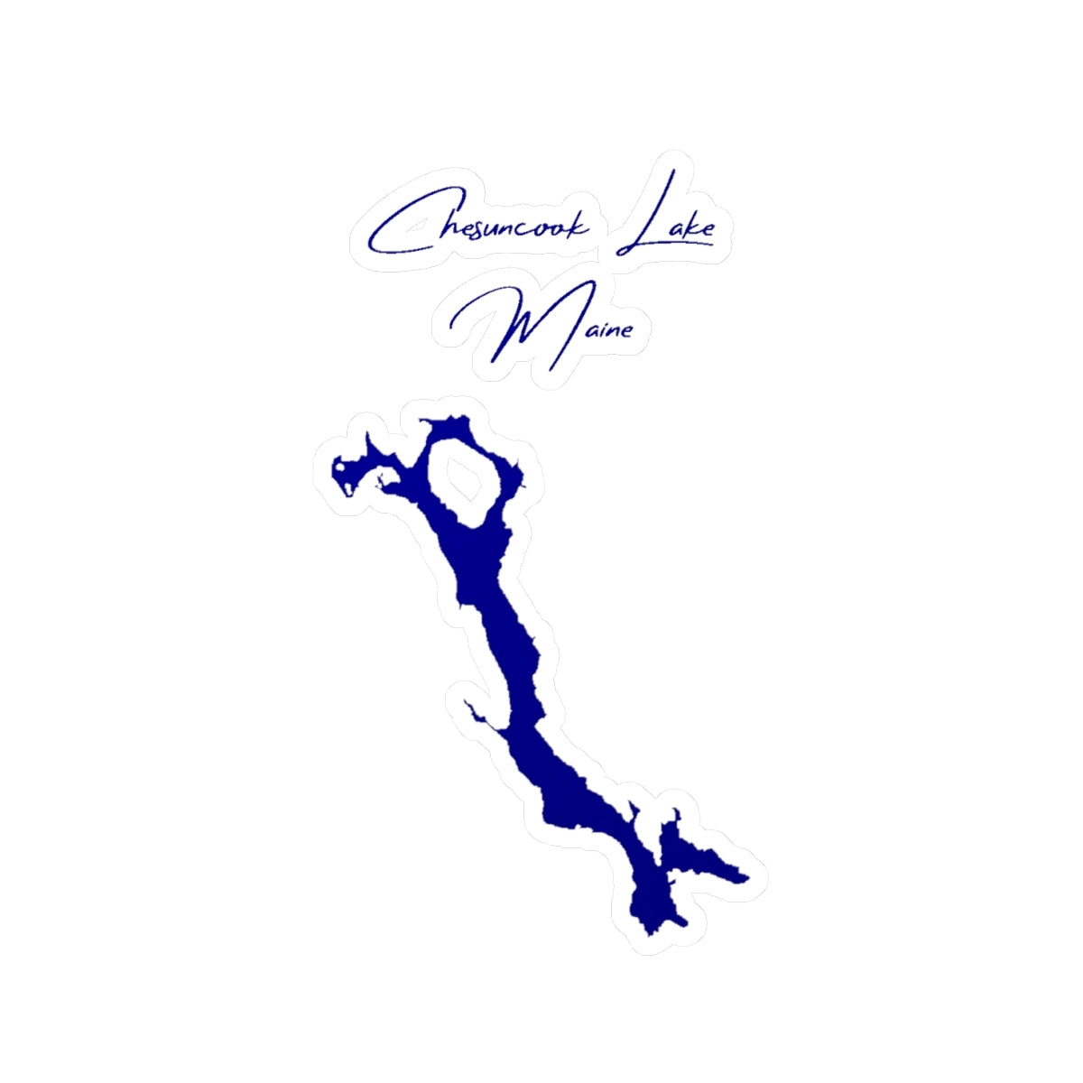 Maine  Chesuncook  Lake  Vinyl  Decal  other  position  view  from  front  4  x  6.webp