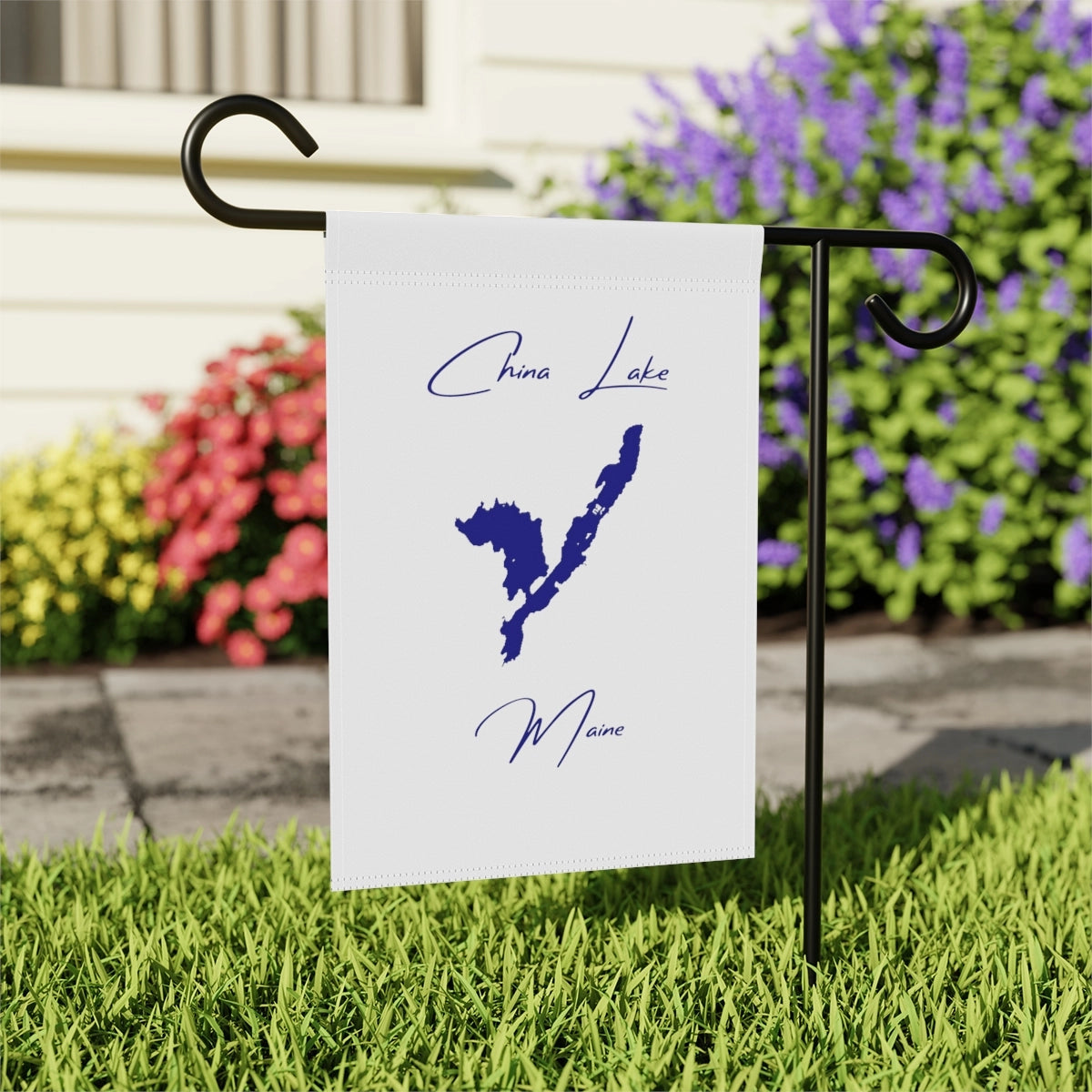 Maine  China  Lake  Garden  Banner  other  position  view  from  context-2  12''  x  18''.webp