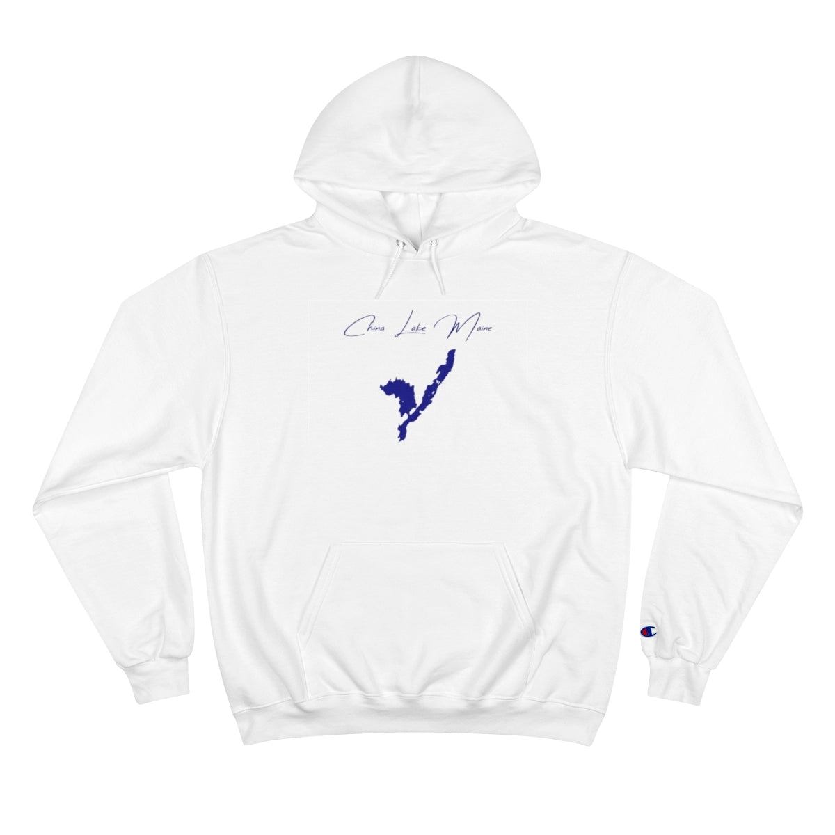 Maine  China  Lake  Hoodie  front  position  view  from  front  white.webp