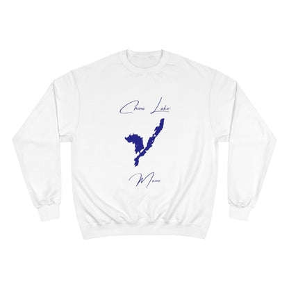 Maine  China  Lake  Sweatshirt  front  position  view  from  front  white.webp