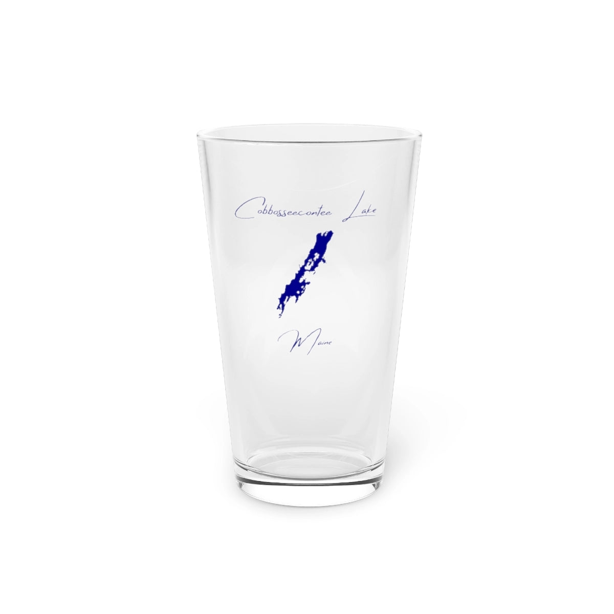 Maine  Cobbosseecontee  Lake  16oz  Pint  Glass  front  position  view  from  front  16oz.webp