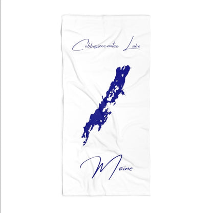 Maine  Cobbosseecontee  Lake  Beach  Towel  front  position  view  from  front  36  x  72.webp
