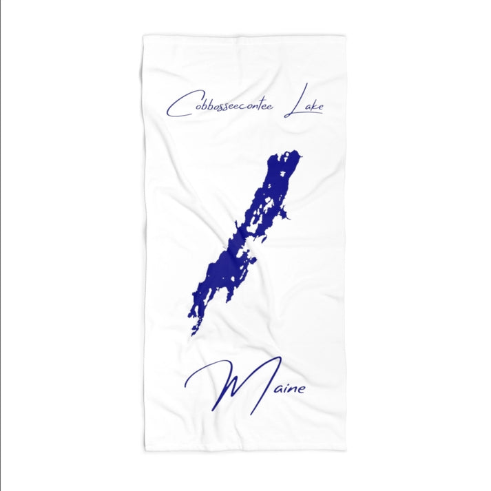 Maine  Cobbosseecontee  Lake  Beach  Towel  front  position  view  from  front  36  x  72.webp