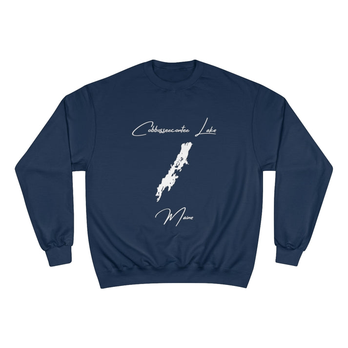 Maine  Cobbosseecontee  Lake  Sweatshirt  front  position  view  from  front  navy.webp