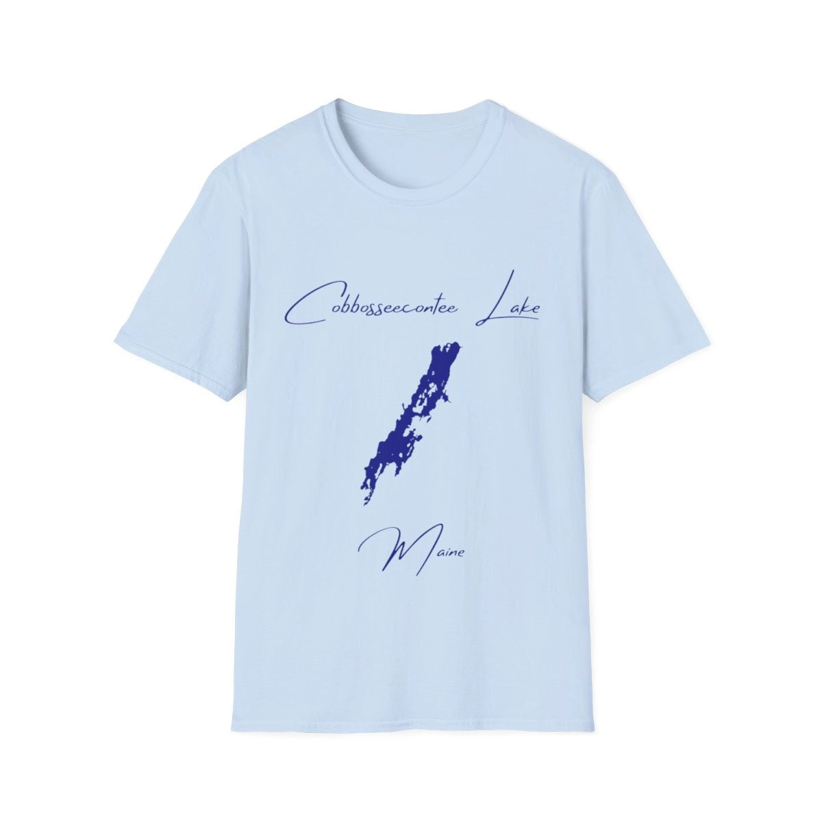 Maine  Cobbosseecontee  Lake  T-shirt  front  position  view  from  front  light  blue.webp