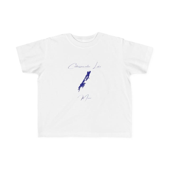 Maine  Cobbosseecontee  Lake  Toddler  T-shirt  front  position  view  from  front  white.webp