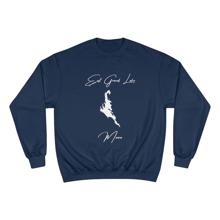 Maine  East  Grand  Lake  Sweatshirt  front  position  view  from  front  navy.webp