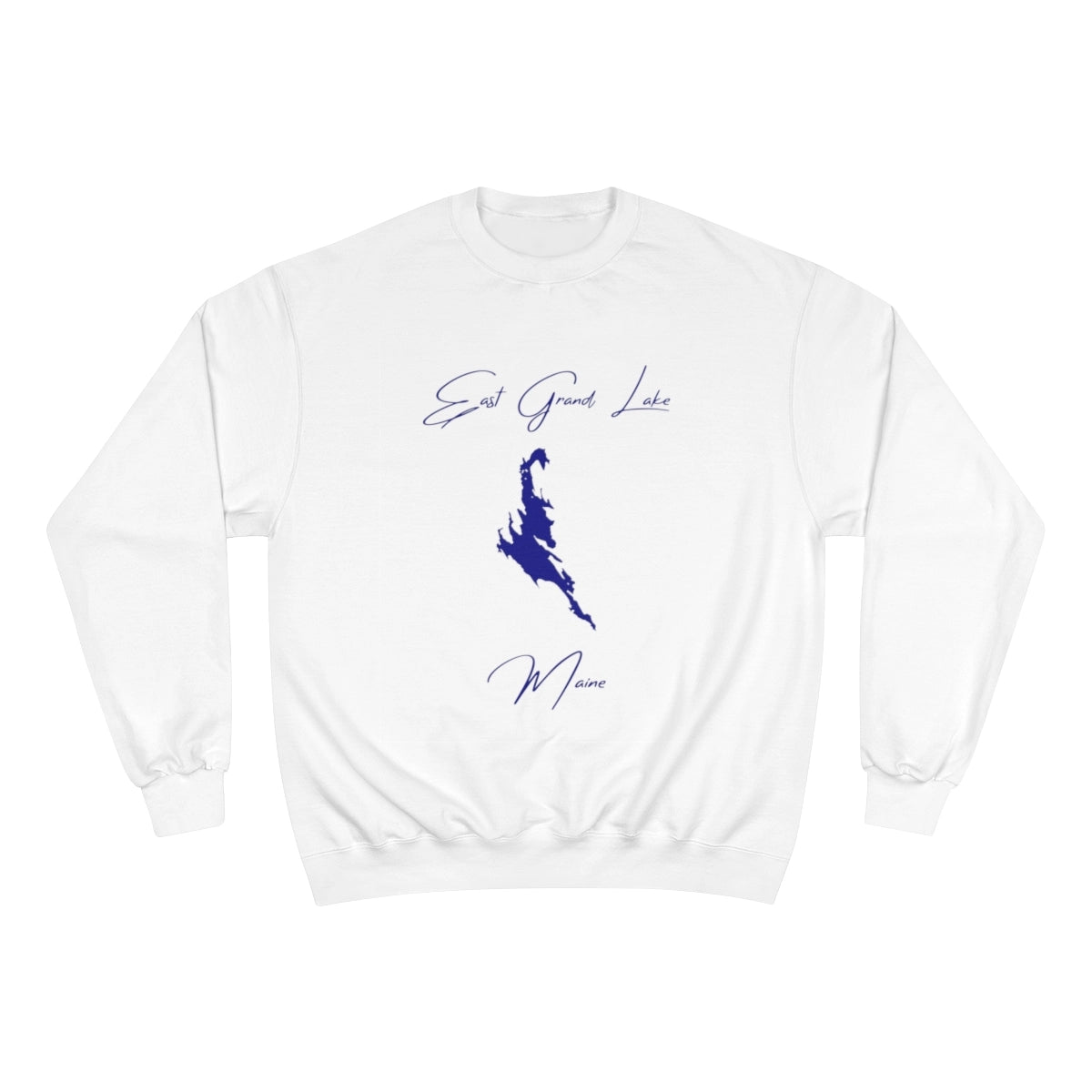 Maine  East  Grand  Lake  Sweatshirt  front  position  view  from  front  white.webp